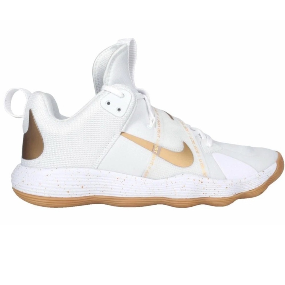 Nike Women’s White and Gold Low-Top Sneakers